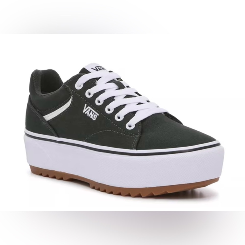 Vans Women's Dark Green Platform Sneakers